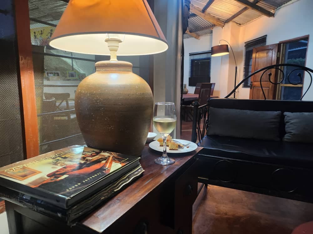 A quiet sundowner in the lounge